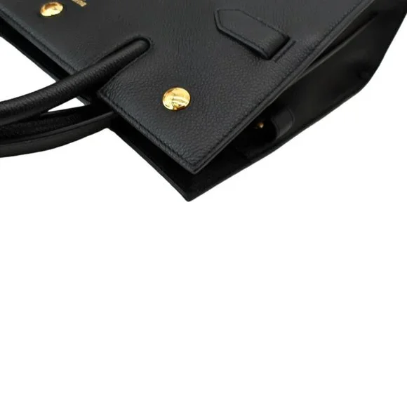 BURBERRY  Title Leather Tote Bag Black - Picture 5 of 13